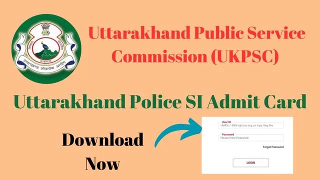 Uttarakhand Police SI Admit Card