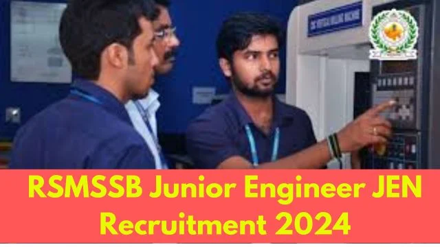 RSMSSB Junior Engineer JEN Recruitment 2024